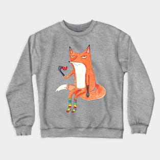 "fox wants to sleep" Crewneck Sweatshirt